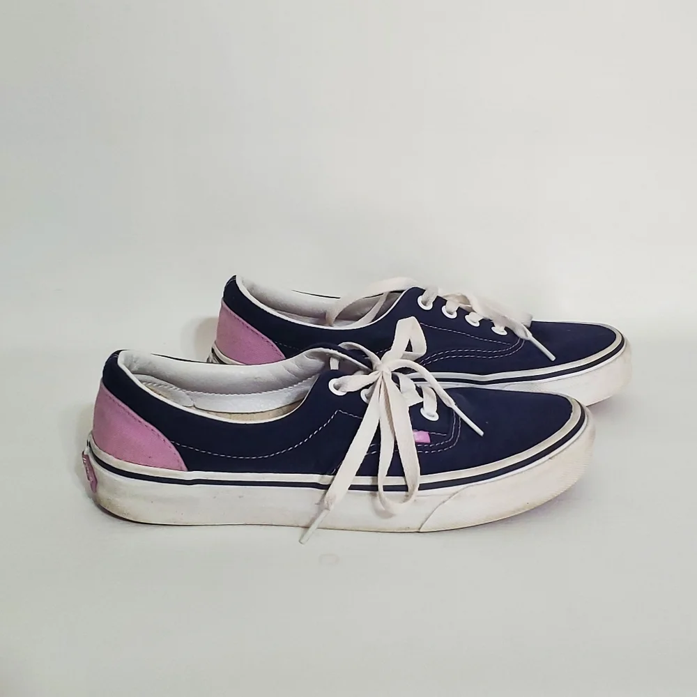 Vans Purple Blue Canvas Fabric Sneakers Women's Size 7